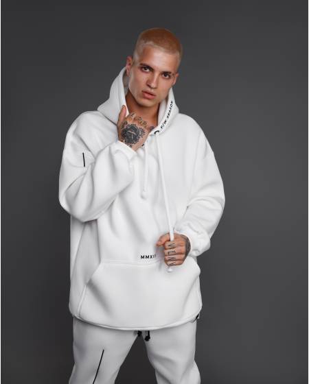 SYMBIOSIS men's hoody warm white