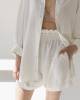 Комплект блуза+шорты оверсайз -белый