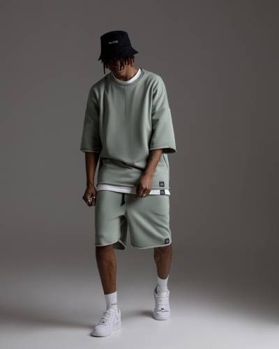 Oversize shorts GENESIS eucalyptus