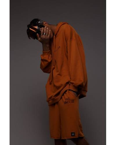 Шорты OVERSIZE с вышивкой est. MMXIII карамель