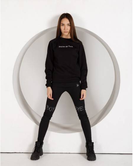 Світшоти жіночий принт POLITE чорний