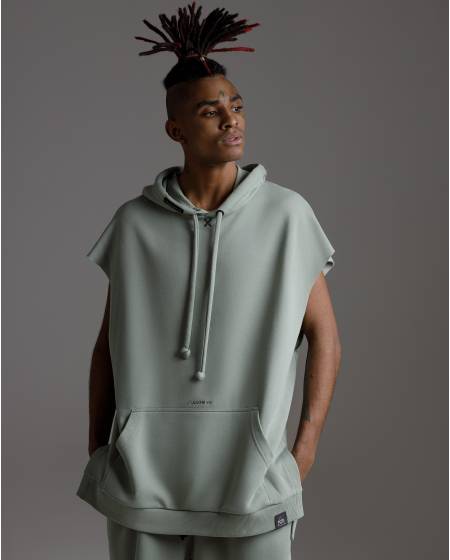 Sleeveless oversize GENESIS eucalyptus