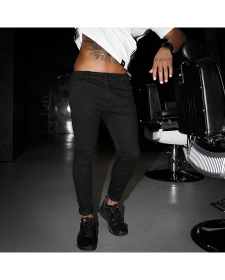 Джинси чоловічі super skinny чорні