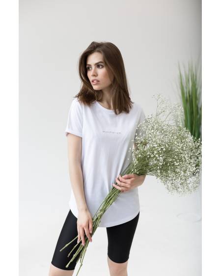 Футболка жіноча принт MINIMALISM біла