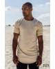Футболка мужская с округленным низом бежевая