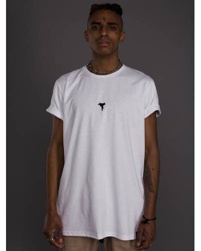 Футболка мужская с вышивкой АВТОМАТ белая