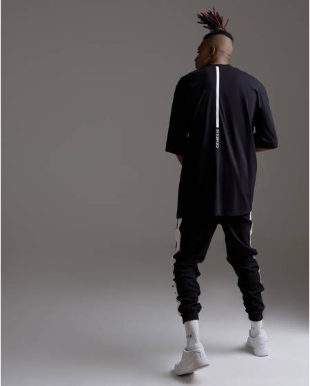 Футболка з принтом на спині GENESIS line чорна