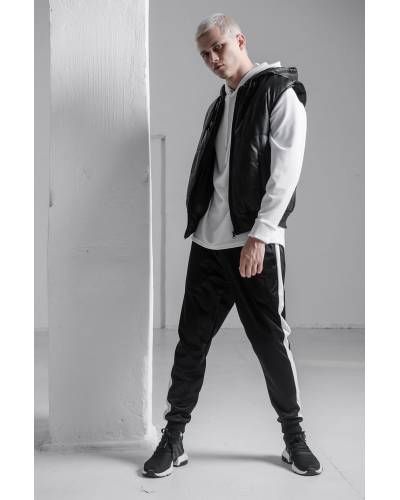 Жилет мужской экокожа черный