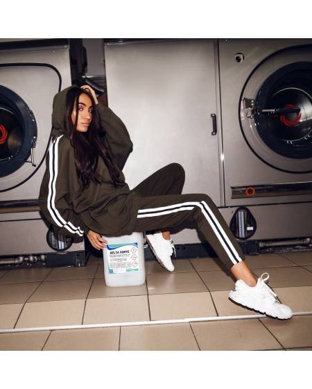 Women's Sport hoody with stripes khaki