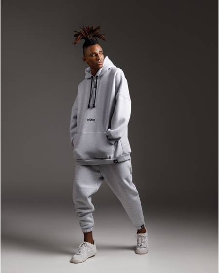 Худі чоловічий NOIR N7 Melange Grey