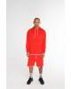 Худі чоловічий структурний з смужкою внизу червоний