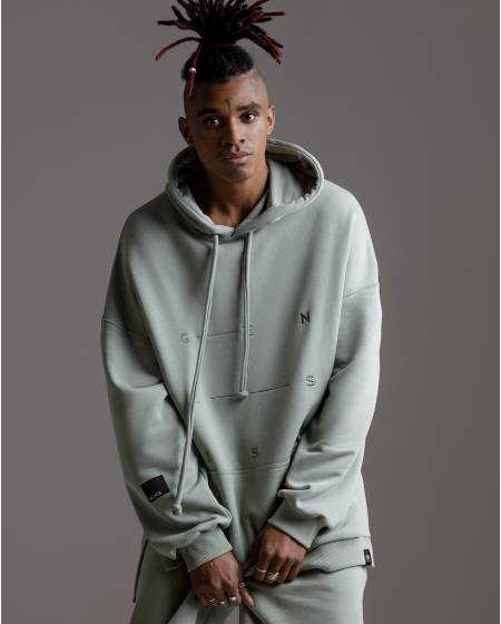 Oversized hoodie GENESIS eucalyptus