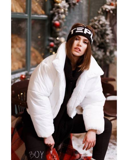 Повязка на голову принт TEPLO черная