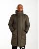 Пуховик мужской с высоким горлом зеленый