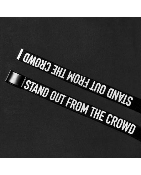 Ремень женский принт STAND OUT FROM THE CROWD черный