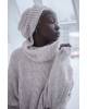 Hat female knitted grey