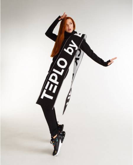 Women's scarf print CHAIN by BLVCK LIMIT - black