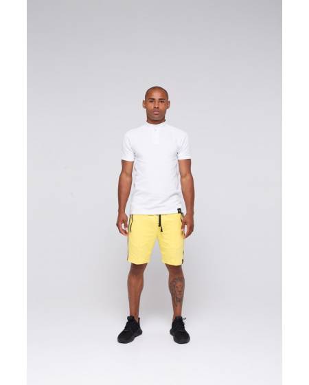 Men's shorts with stripes yellow