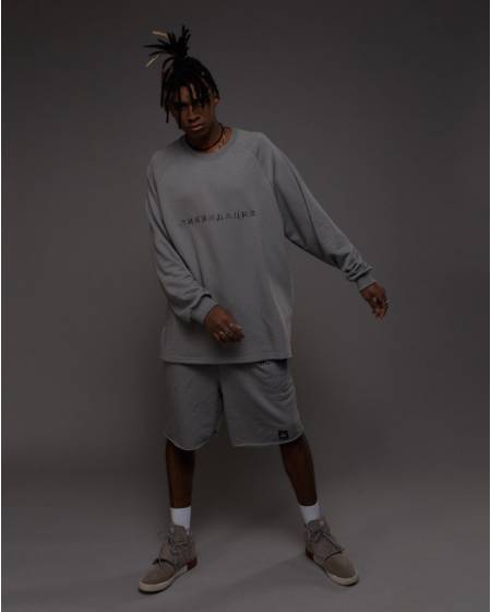OVERSIZE shorts with embroidery est. MMXIII gray