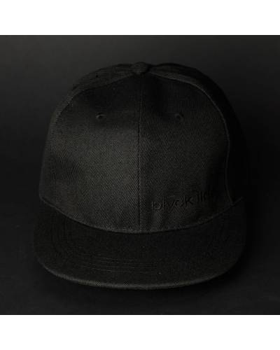 Снепбек мужской с черной вышивкой BLVCK LIMIT черный