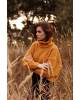 Sweater ladies OVERSIZE CROP - mustard