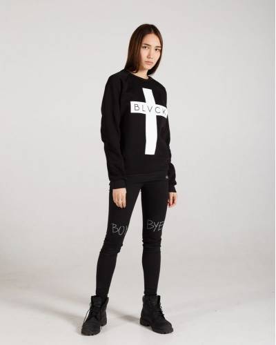 Світшот жіночий принт Хрест чорний