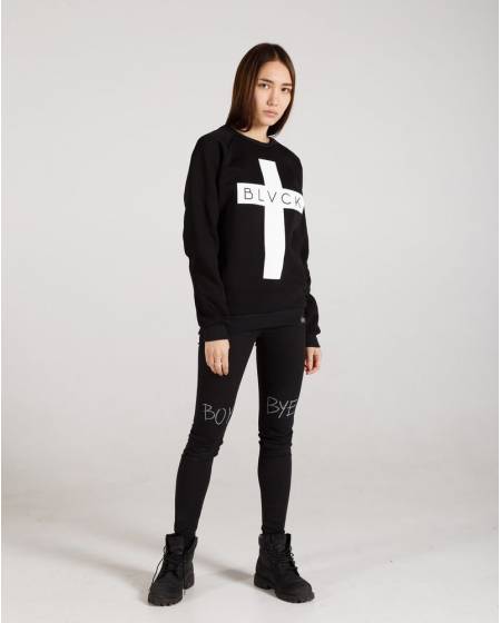 Світшот жіночий принт Хрест чорний