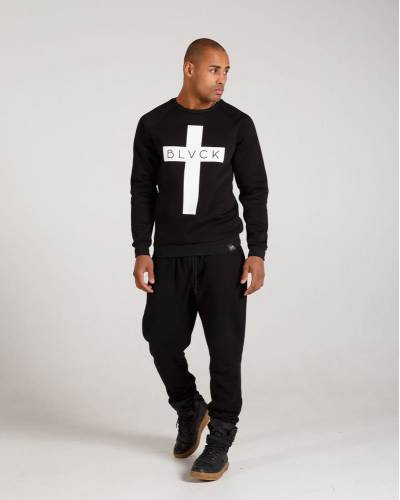 Світшот чоловічий принт Хрест чорний