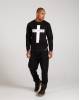 Світшот чоловічий принт Хрест чорний
