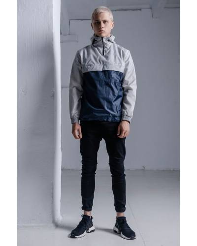 Анорак мужской Street Style серо-синий