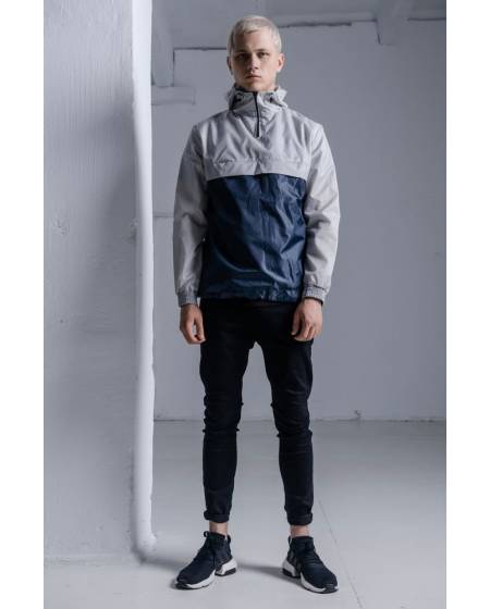 Анорак мужской Street Style серо-синий