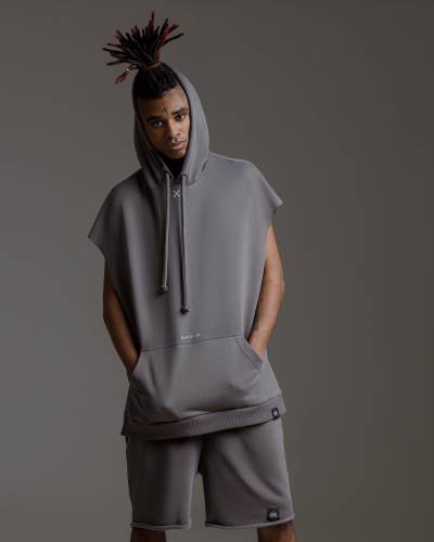Sleeveless oversize GENESIS lava gray