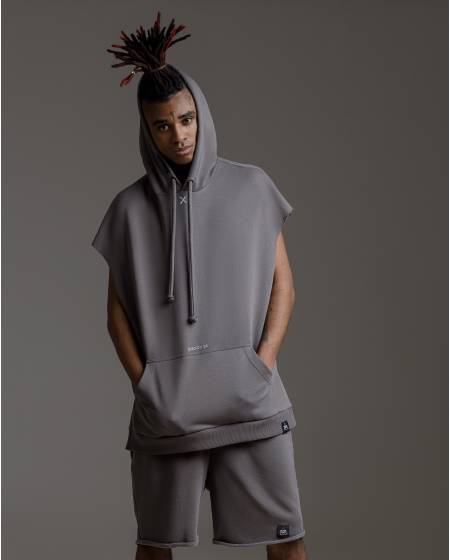 Sleeveless oversize GENESIS lava gray