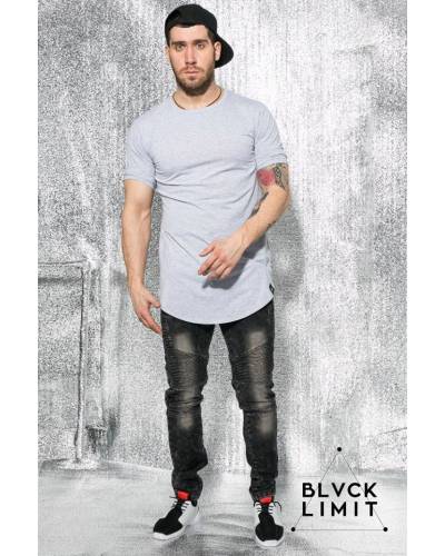 Джинси чоловічі з стьобаними елементами сірі