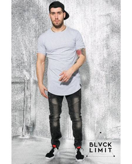 Джинси чоловічі з стьобаними елементами сірі