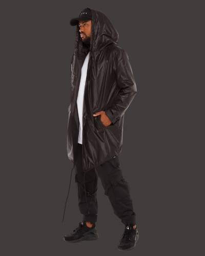 Дождевик с принтом на спине ДОЖДЕВИК - черный