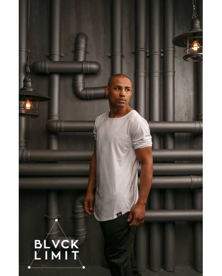 Футболка чоловіча з округленим низом біла