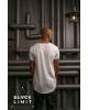 Men's t-shirt with a rounded hem white