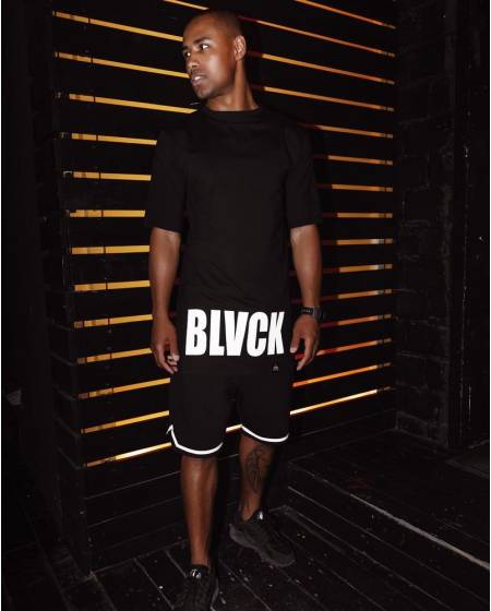 Футболка чоловіча з принтом BLVCK LIMIT чорна