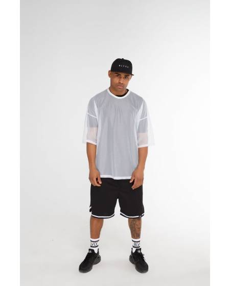 T-shirt men's mesh OVERSIZE white