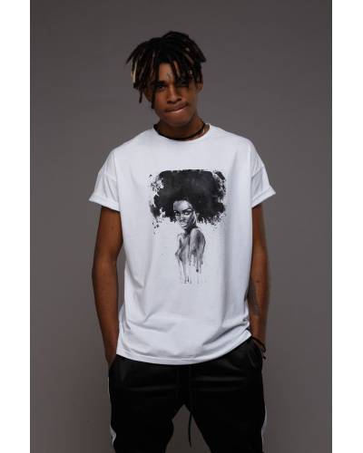 Футболка принт Мулатка белая
