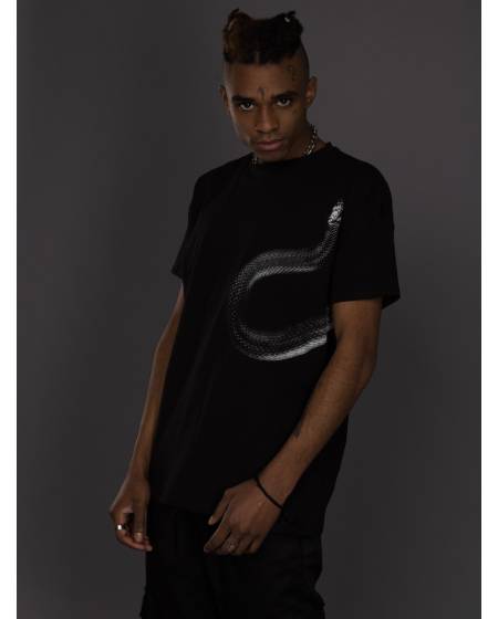 Футболка принт Змія чорна