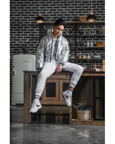 Куртка жіноча Puf срібляста