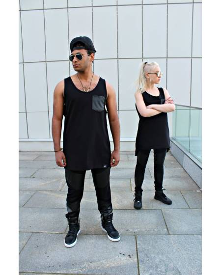 Майка чоловіча з блискавкою ззаду чорна