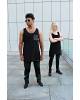Men's tank top with back zipper black