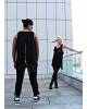 Men's tank top with back zipper black