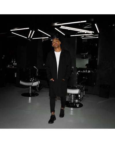 Пальто мужское трикотажное Casual черное