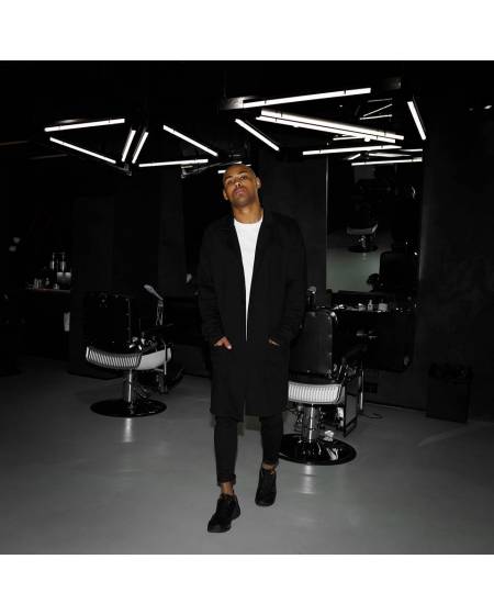 Пальто мужское трикотажное Casual черное