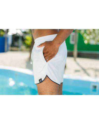 Плавки мужские белые с черным кантом