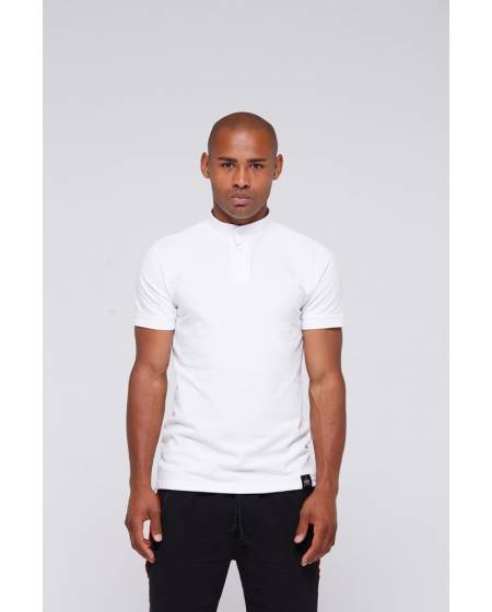 Поло зі стійкою - біле